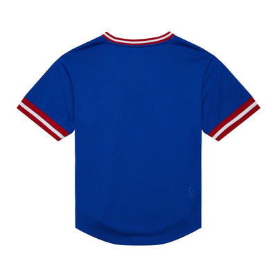NBA FASHION MESH V-NECK VINTAGE LOGO 76ERS Royal TMVN6625-P76YYPPPROYA - Image 1
