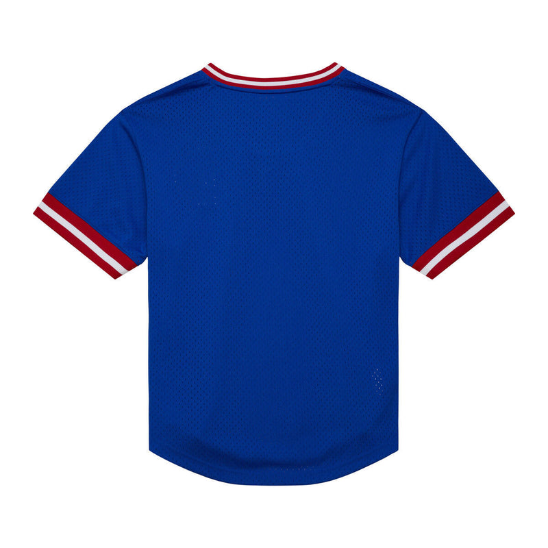 NBA FASHION MESH V-NECK VINTAGE LOGO 76ERS Royal TMVN6625-P76YYPPPROYA - Image 1