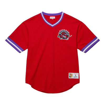 NBA FASHION MESH V-NECK VINTAGE LOGO RAPTORS Red TMVN6625-TRAYYPPPRED1 - Image 3