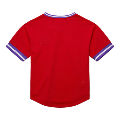 NBA FASHION MESH V-NECK VINTAGE LOGO RAPTORS Red TMVN6625-TRAYYPPPRED1 - Image 1