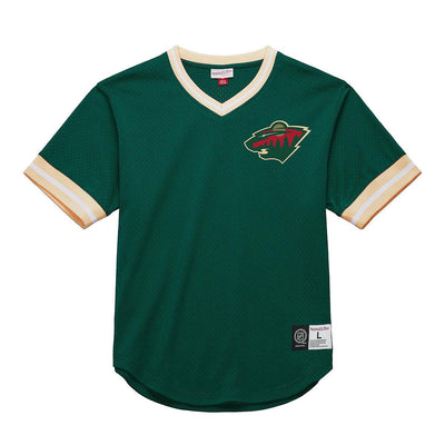 NHL FASHION MESH V-NECK CURRENT LOGO WILD Dark Green TMVN7401-MWIYYPPPDKGN - Image 1