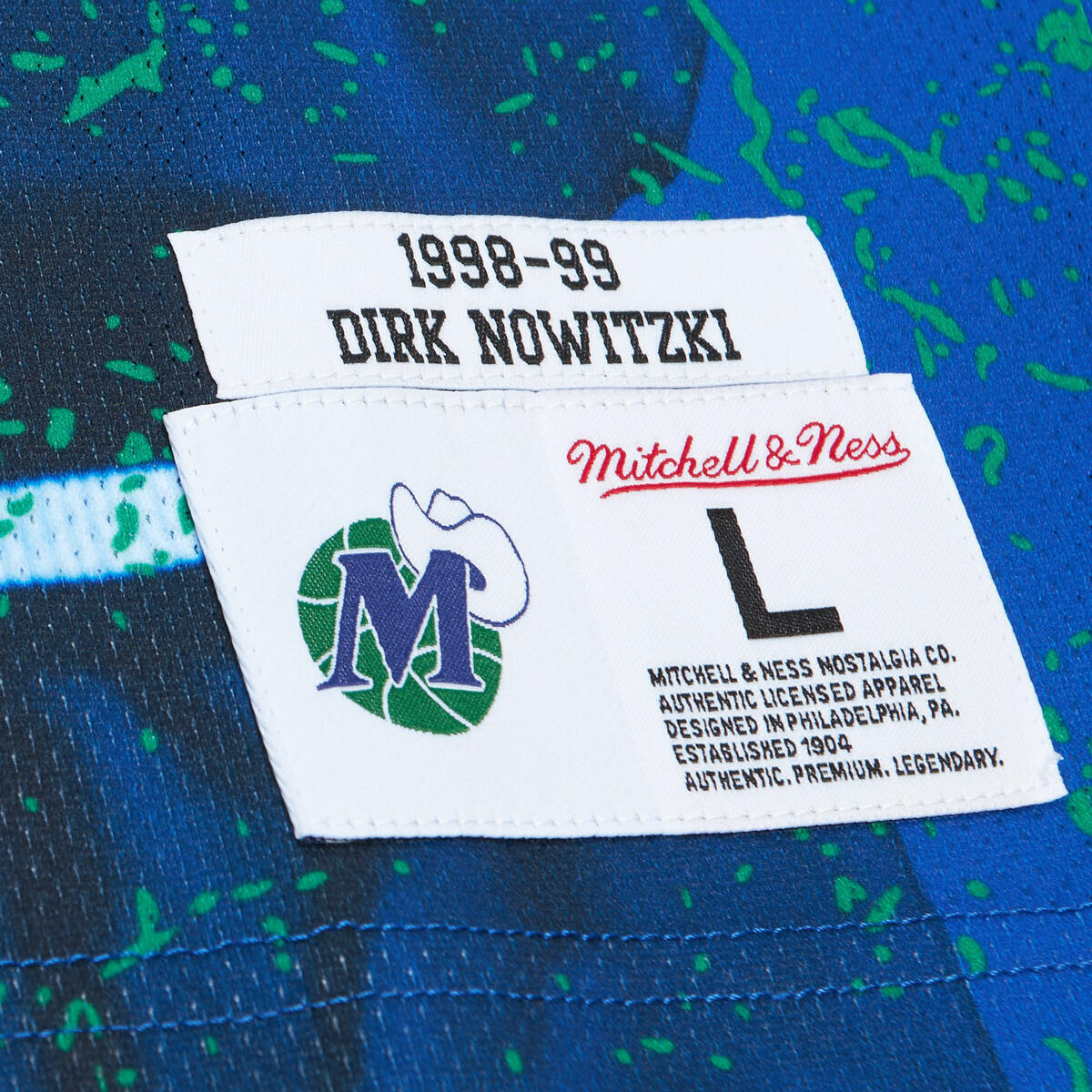 NBA PLAYER BURST MESH TANK MAVERICKS DIRK NOWITZKI - Navy - Image 4