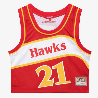NBA WOMEN'S N&N CROP TANK HAWKS 1986 DOMINIQUE WILKINS - Image 1