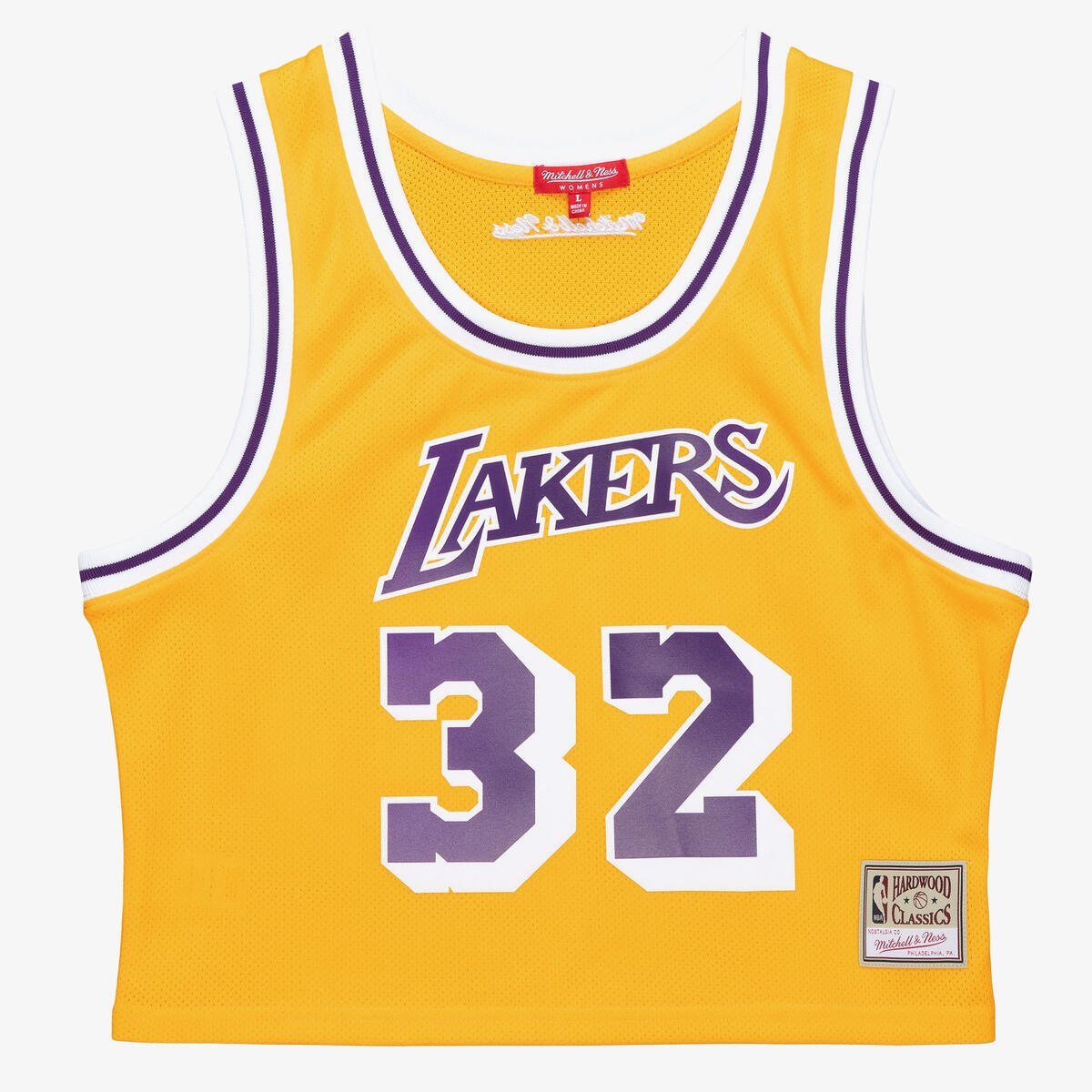 NBA WOMEN'S N&N CROP TANK LAKERS 1984 MAGIC JOHNSON - Image 1