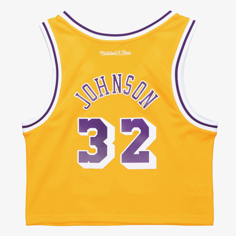 NBA WOMEN'S N&N CROP TANK LAKERS 1984 MAGIC JOHNSON - Image 2