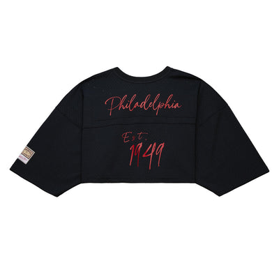 NBA WOMEN'S CROP MESH V-NECK JERSEY 76ERS - Image 2