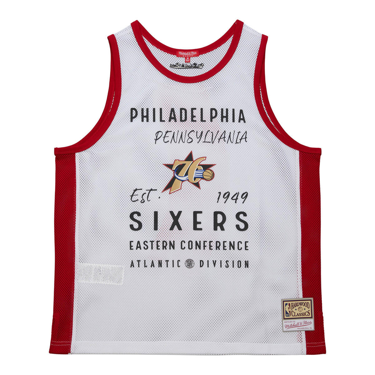 NBA WOMEN'S OVERSIZED MESH TANK TOP 76ERS - White - Image 1
