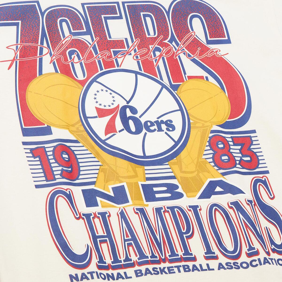 NBA CHAMPIONS TEE 76ERS VINTAGE WHITE TP10673-P76VWHT - Image 3