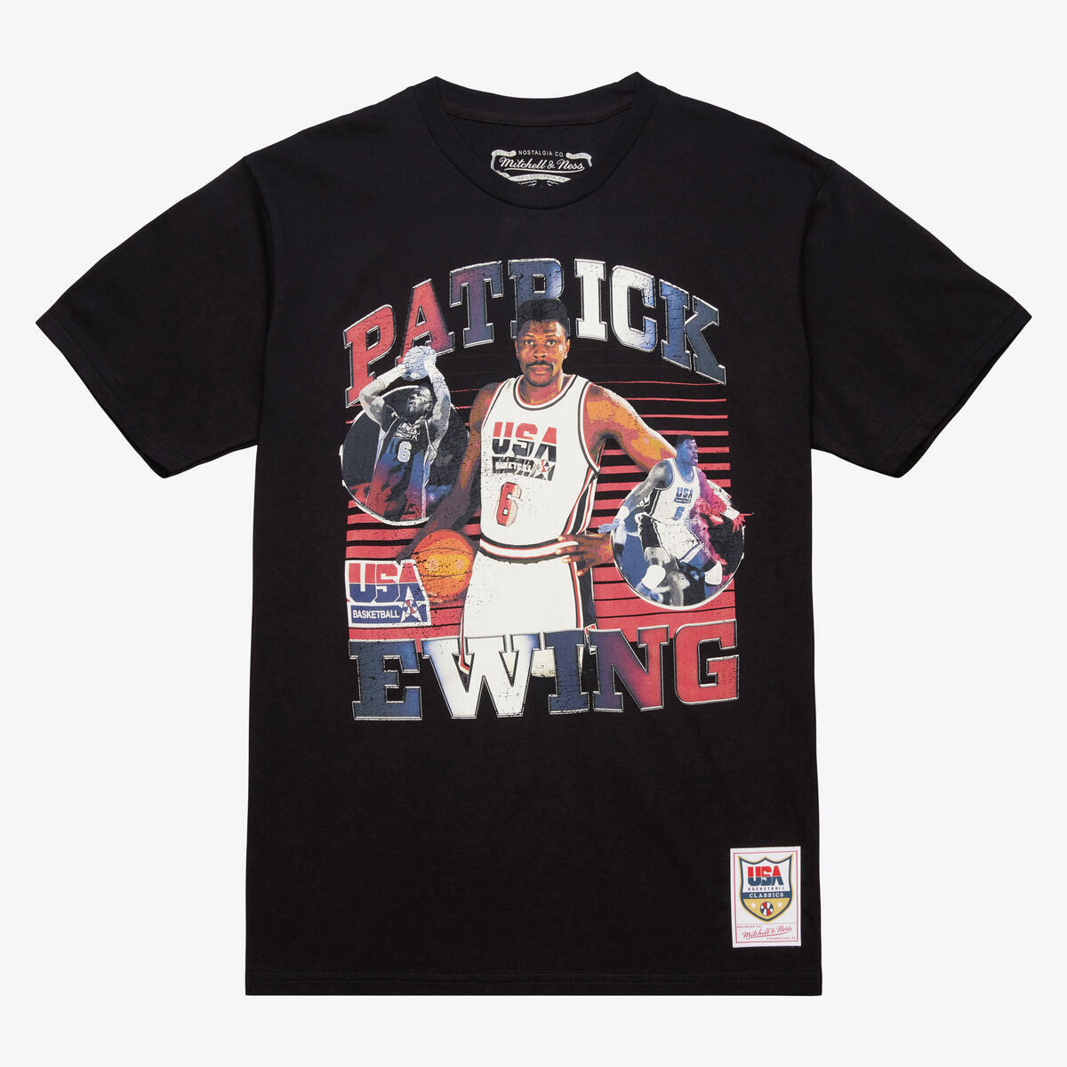 NBA LEGEND TEE USA PATRICK EWING Black TP10919-USABLCK - Image 1