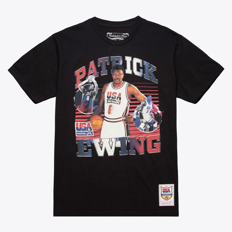 NBA LEGEND TEE USA PATRICK EWING Black TP10919-USABLCK - Image 1