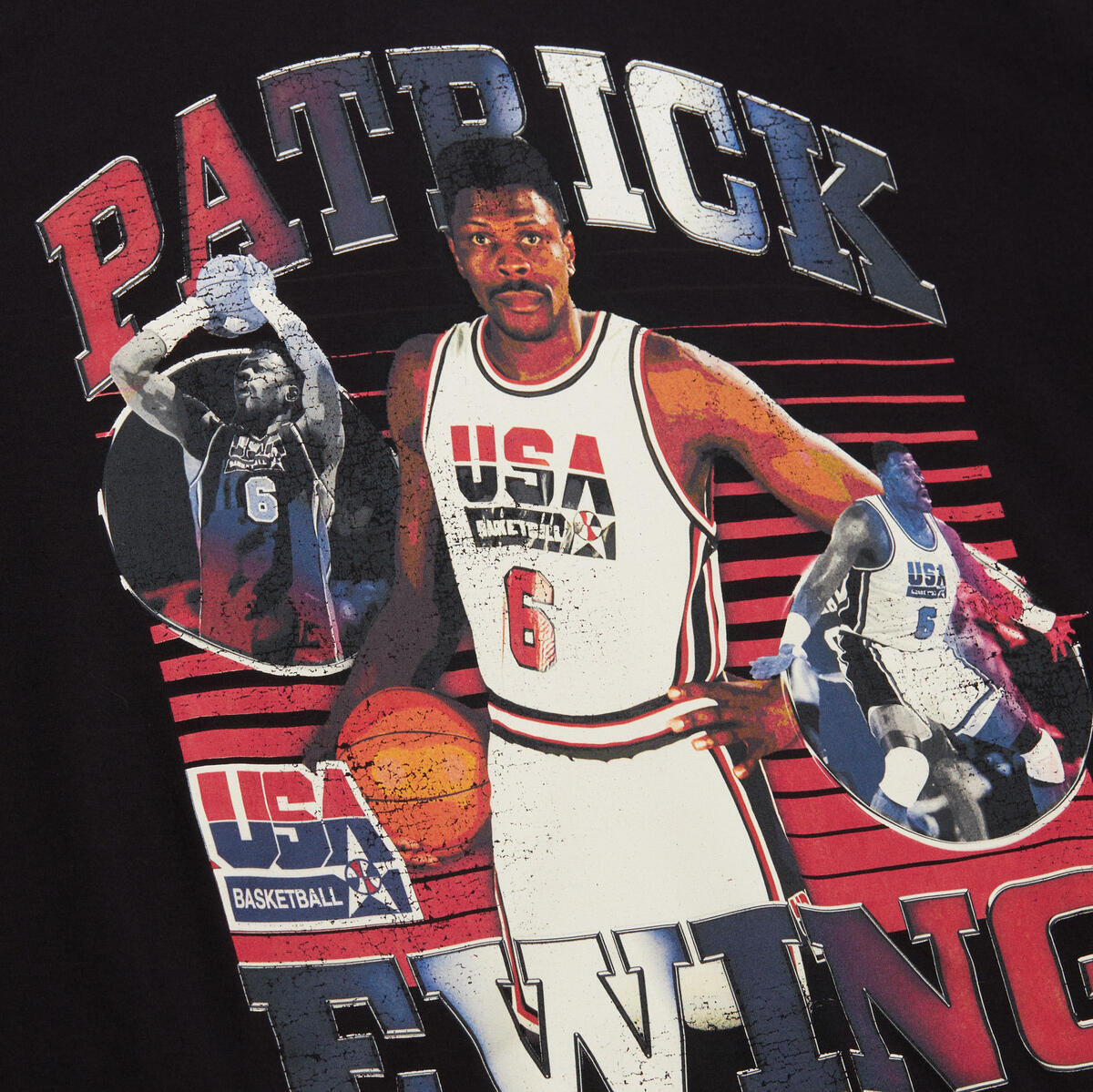 NBA LEGEND TEE USA PATRICK EWING Black TP10919-USABLCK - Image 3