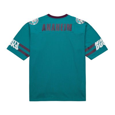 NHL PLAYMAKER COTTON MESH V-NECK VINTAGE LOGO DUCKS DUCKS TEAL TP11153-ADUDUTE - Image 2