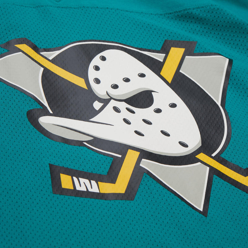 NHL PLAYMAKER COTTON MESH V-NECK VINTAGE LOGO DUCKS DUCKS TEAL TP11153-ADUDUTE - Image 3