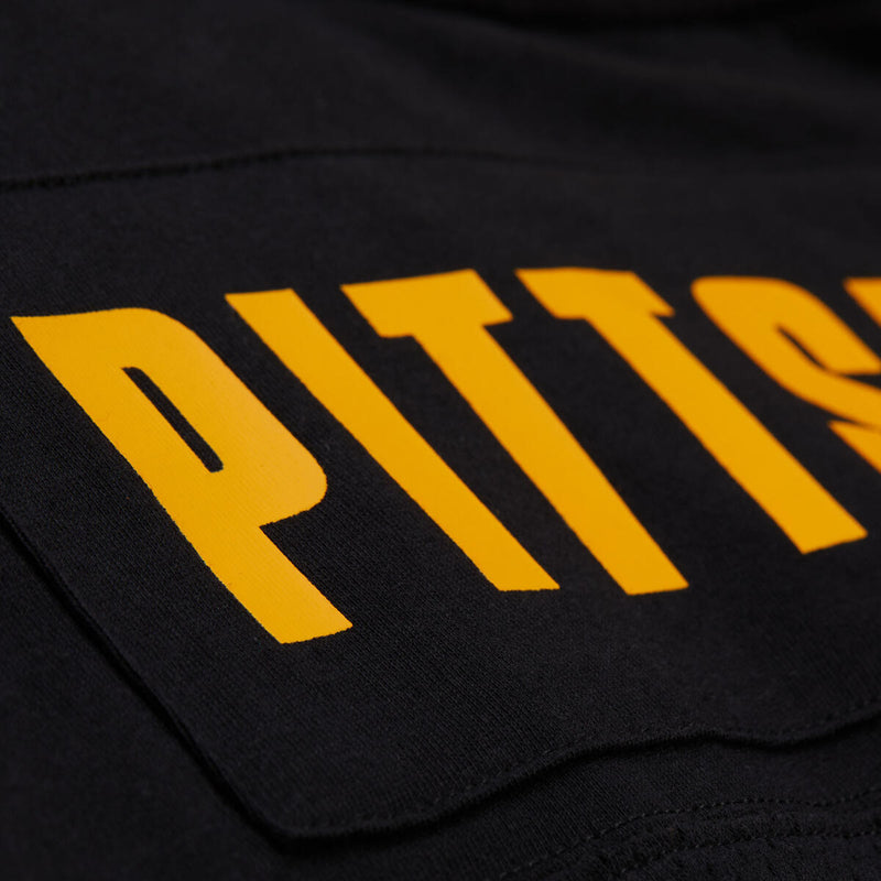 NHL PLAYMAKER COTTON MESH V-NECK VINTAGE LOGO PENGUINS Black TP11153-PPEBLCK - Image 5