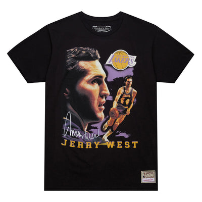 NBA FOREVER WEST TEE LAKERS JERRY WEST - Black - Image 1