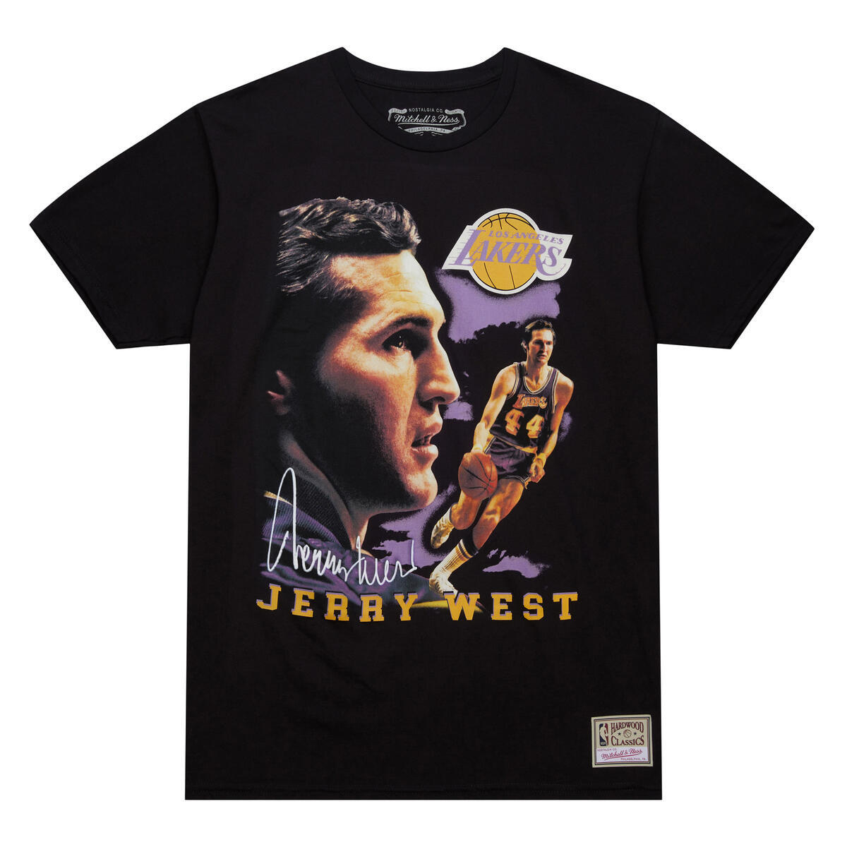 NBA FOREVER WEST TEE LAKERS JERRY WEST - Black - Image 1
