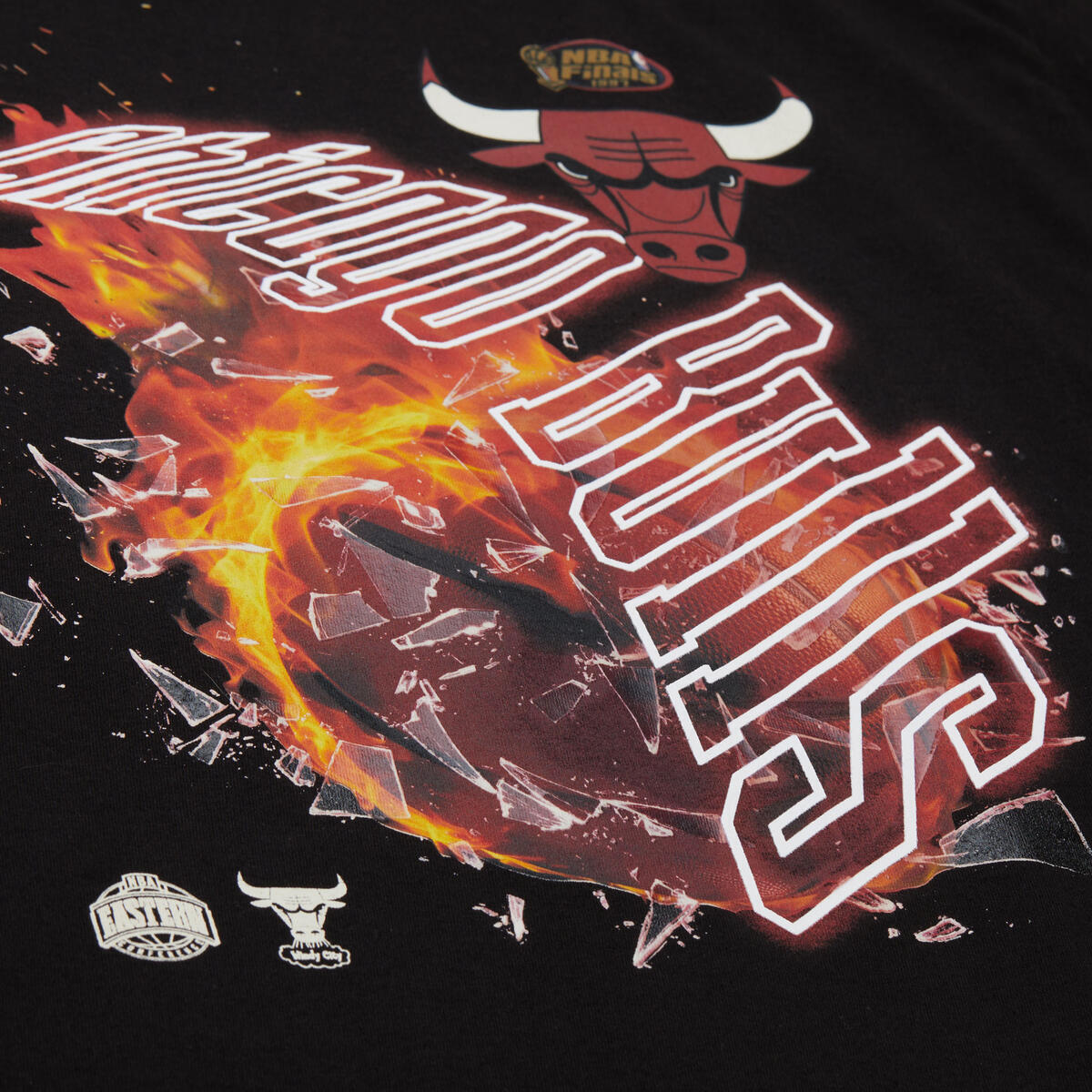 NBA BLAZE TEE BULLS Black TP12212-CBUBLCK - Image 5