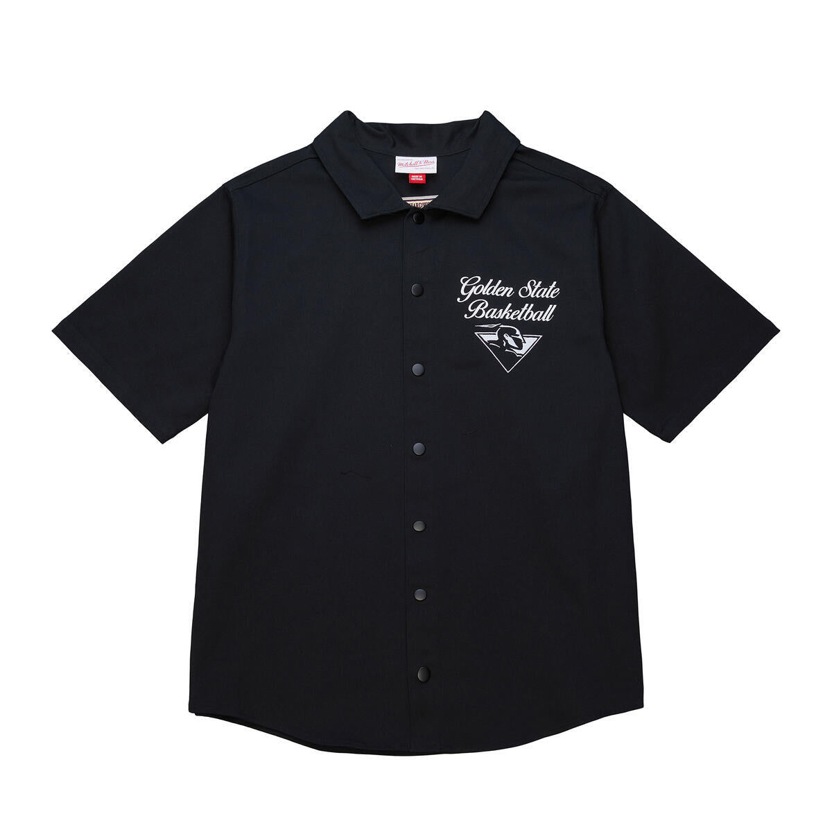 NBA SS BUTTON UP WARRIORS Black TP12983-GSWBLCK - Image 1