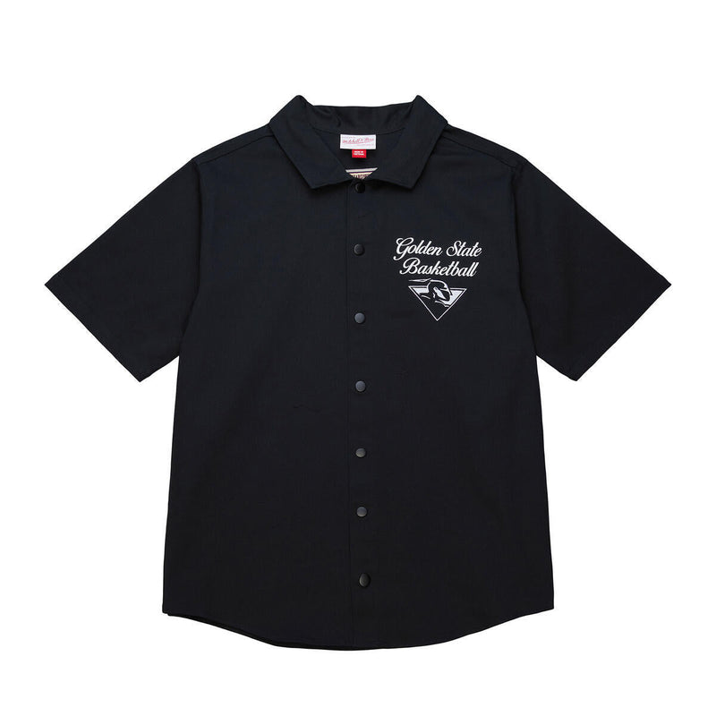 NBA SS BUTTON UP WARRIORS Black TP12983-GSWBLCK - Image 1