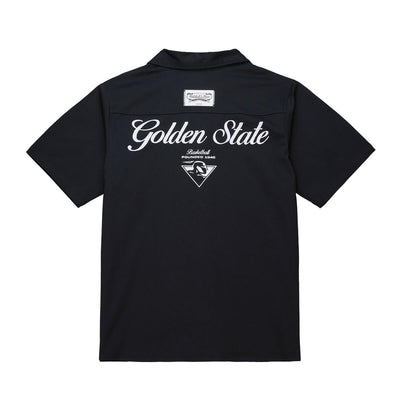 NBA SS BUTTON UP WARRIORS Black TP12983-GSWBLCK - Image 2