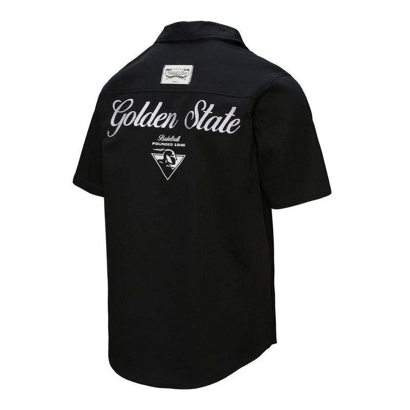 NBA SS BUTTON UP WARRIORS Black TP12983-GSWBLCK - Image 6