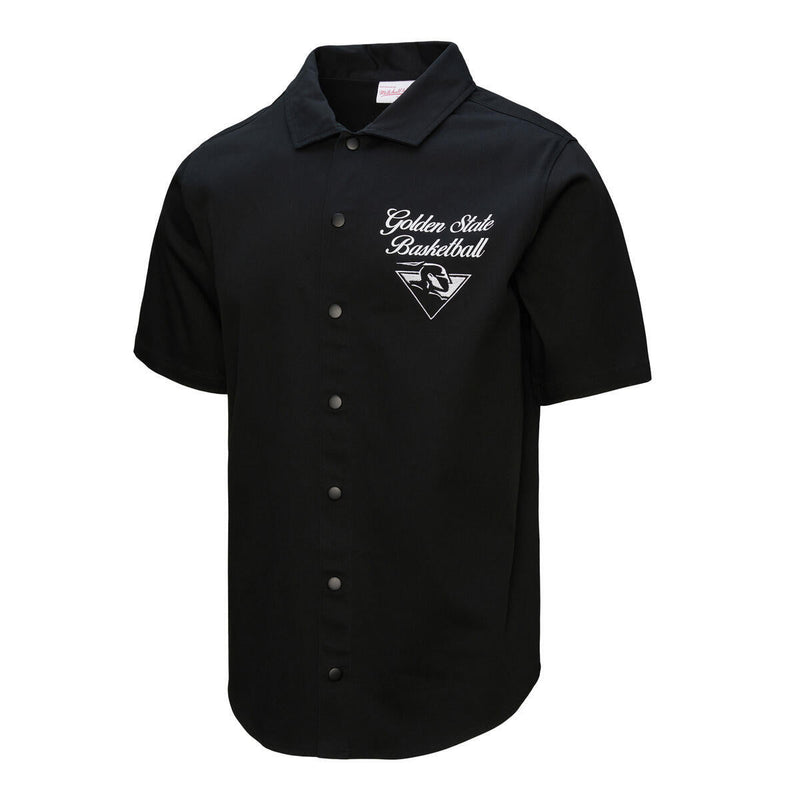 NBA SS BUTTON UP WARRIORS Black TP12983-GSWBLCK - Image 7