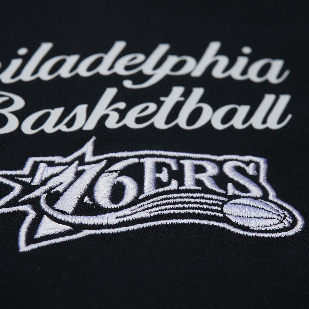 NBA SS BUTTON UP 76ERS Black TP12983-P76BLCK - Image 6