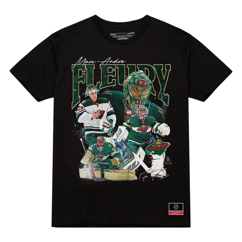 NHL PLAYER COLLAGE TEE MINNESOTA WILD MARC-ANDRE FLEURY Black TP16703-MWIBLCK - Image 1