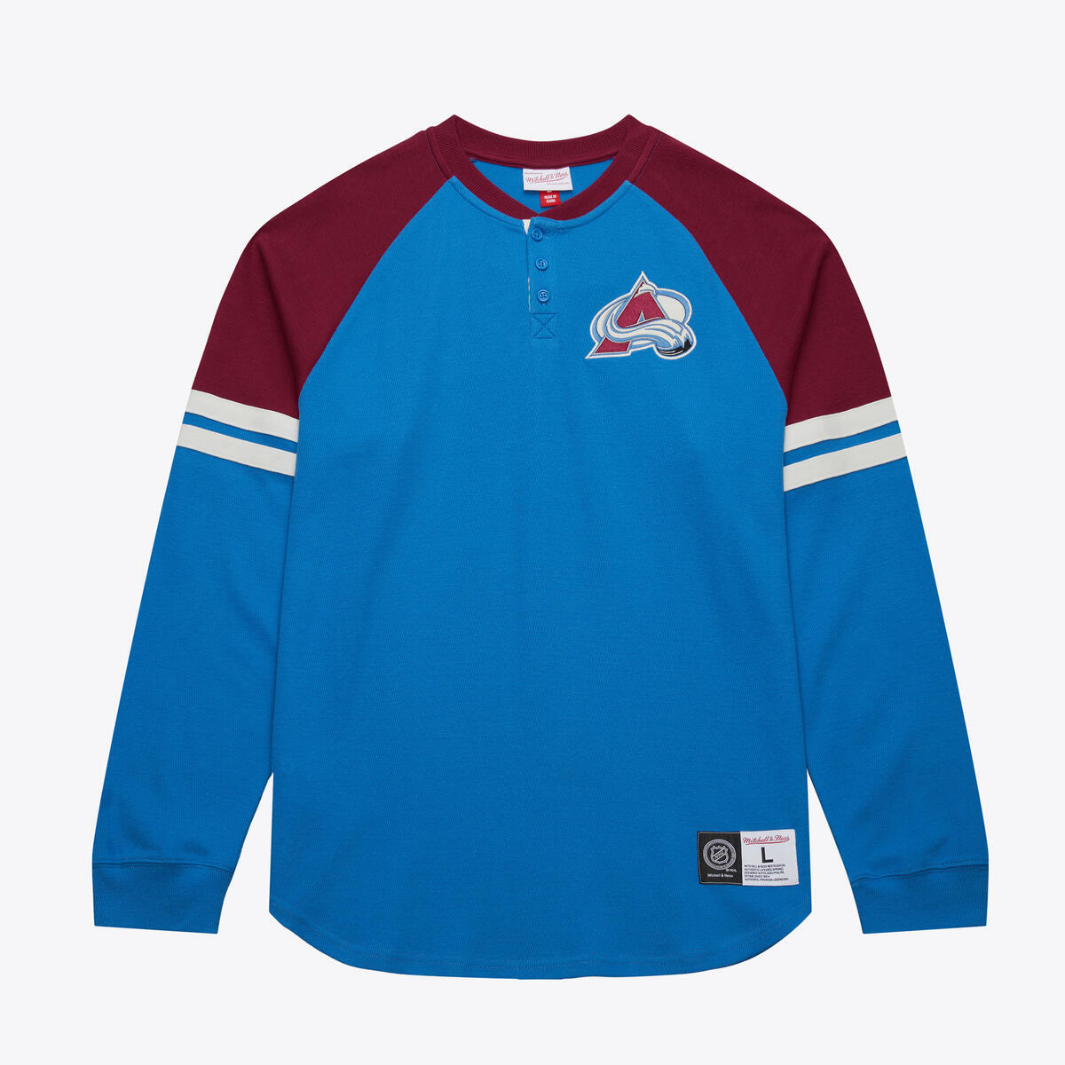 NHL THERMAL HENLEY CURRENT LOGO AVALANCHE - Detroit Blue - Image 1