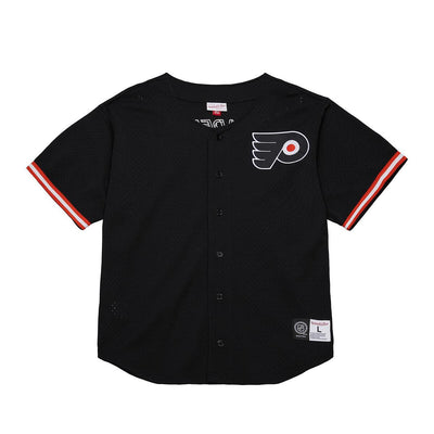 NHL GAME TIME MESH BUTTON FRONT CURRENT LOGO FLYERS Black TP8746-PFLBLCK - Image 1