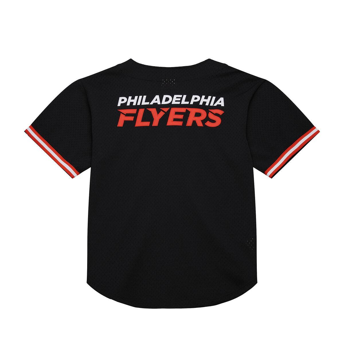 NHL GAME TIME MESH BUTTON FRONT CURRENT LOGO FLYERS Black TP8746-PFLBLCK - Image 2