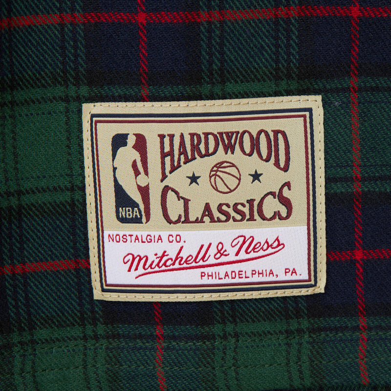 NBA PLAID LS BUTTON UP BUCKS Green TP9078-MBUGREN - Image 4