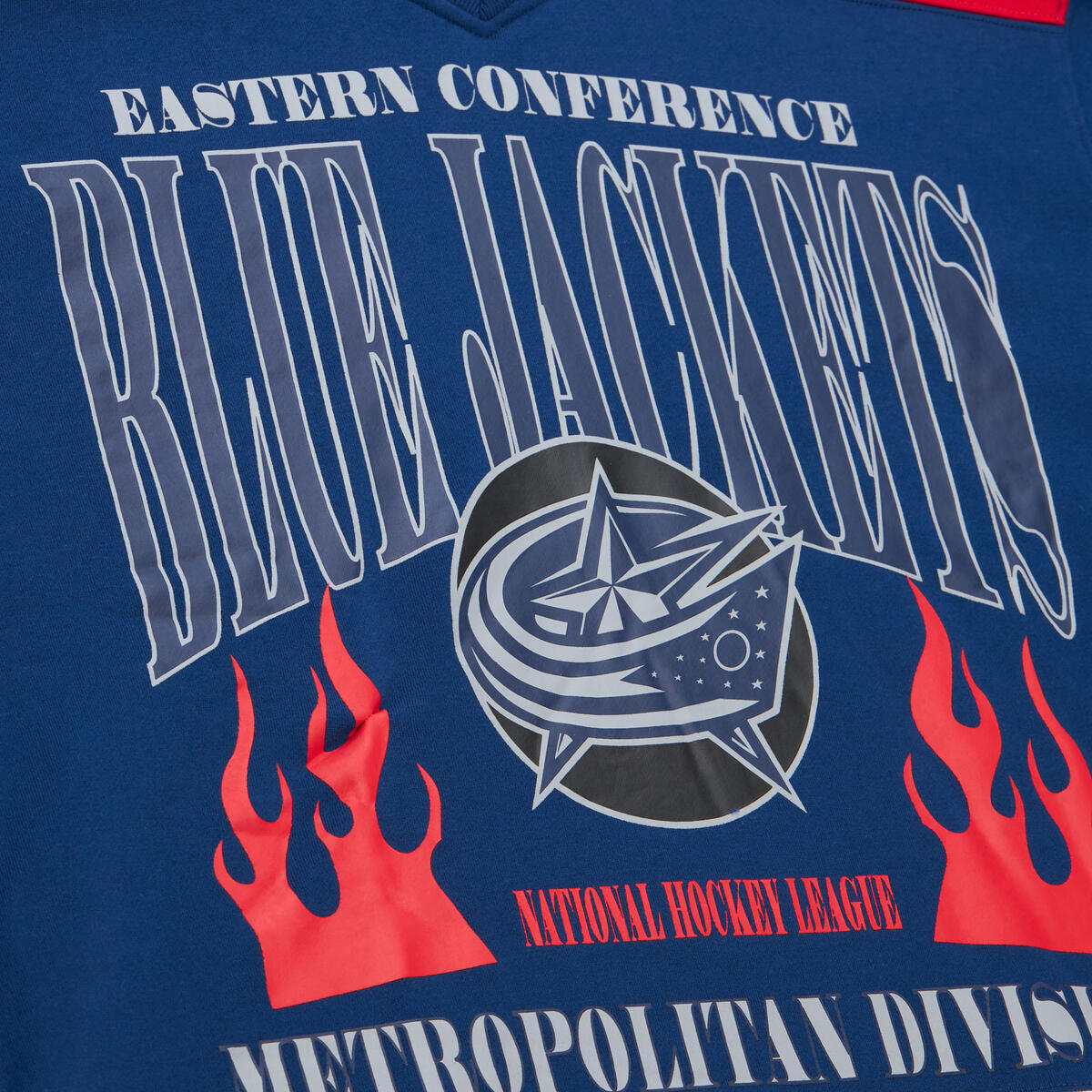 NHL UNISEX FASHION V-NECK SWEATSHIRT BLUE JACKETS Blue TP9085-CBJBLUE - Image 4