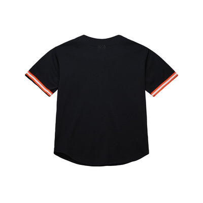 NBA ON THE CLOCK MESH BUTTON FRONT VINTAGE LOGO KNICKS Black TP9273-NYKBLCK - Image 2