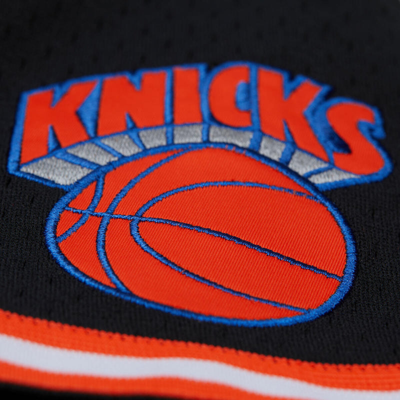 NBA ON THE CLOCK MESH BUTTON FRONT VINTAGE LOGO KNICKS Black TP9273-NYKBLCK - Image 5