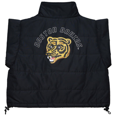 NHL WOMEN'S CROP PUFFER VEST BRUINS - Black - Image 2