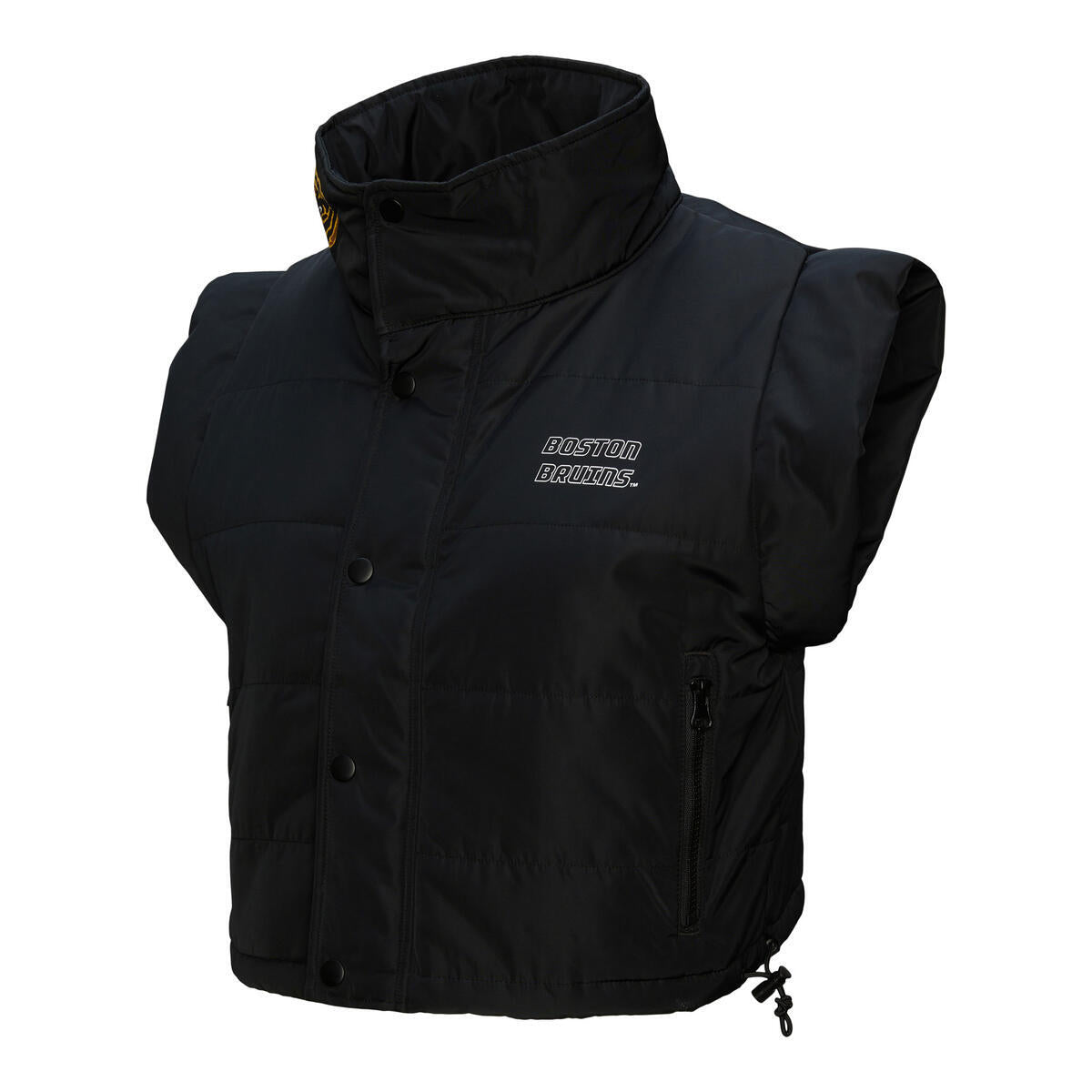 NHL WOMEN'S CROP PUFFER VEST BRUINS - Black - Image 8