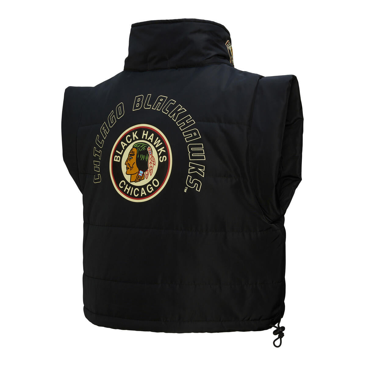 NHL WOMEN'S CROP PUFFER VEST BLACKHAWKS - Image 6