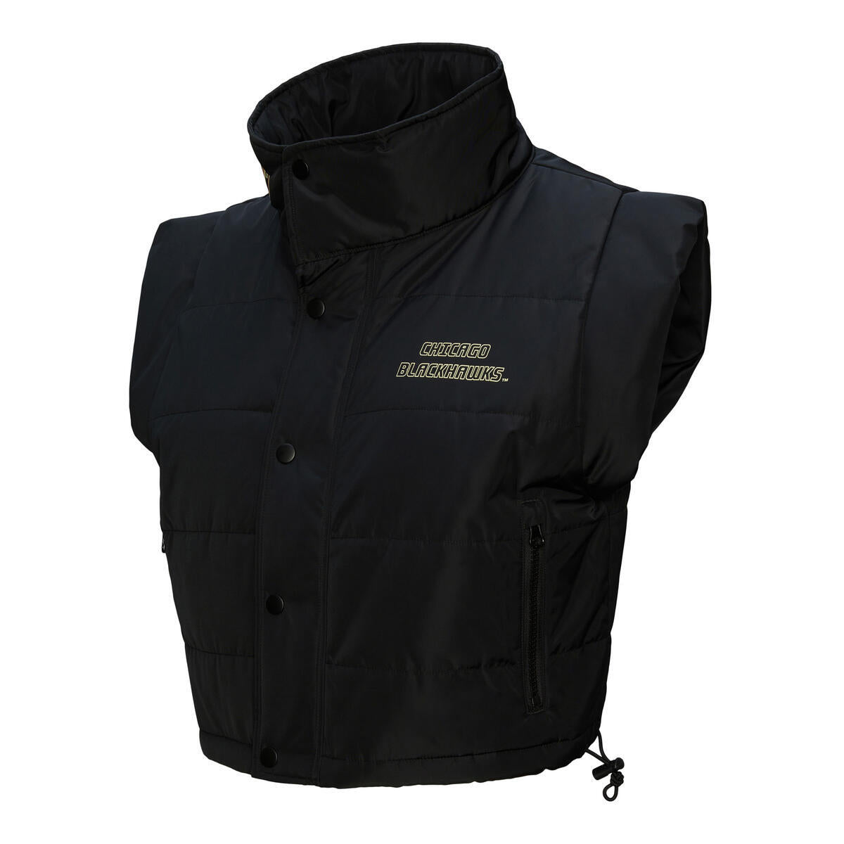 NHL WOMEN'S CROP PUFFER VEST BLACKHAWKS - Image 7