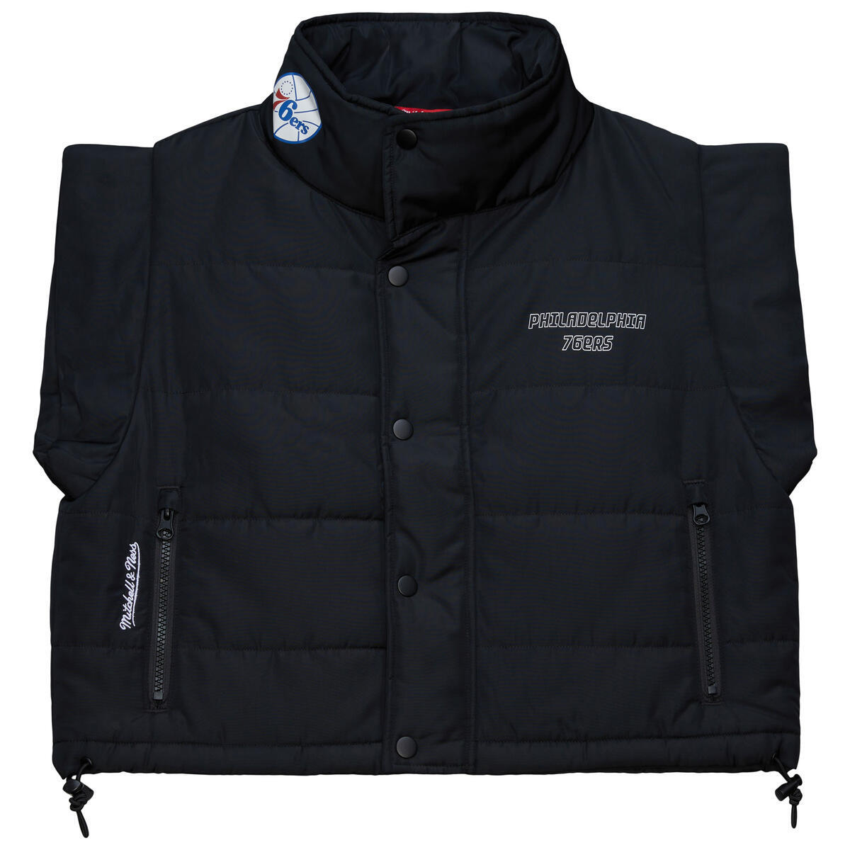 NBA WOMEN'S CROP PUFFER VEST 76ERS - Image 1