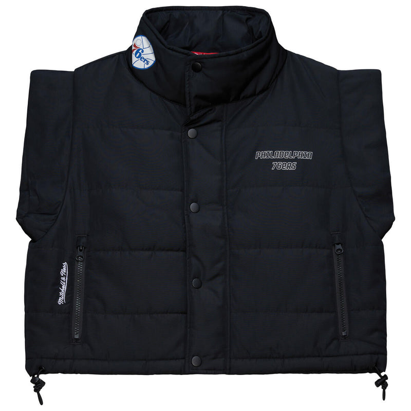 NBA WOMEN'S CROP PUFFER VEST 76ERS - Image 1