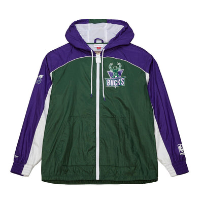 NBA BIG SHOT PREMIUM WINBREAKER VINTAGE LOGO BUCKS Multi-White ZF8070-MBUMTWH - Image 3