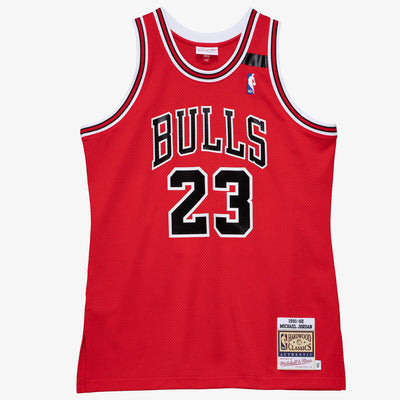 NBA AUTHENTIC JERSEY BULLS 1991 MICHAEL JORDAN University Red AJY43162-CBU91MJOUNRD - Image 1