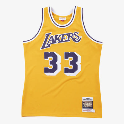 AUTHENTIC JERSEY 1984 LAKERS KAREEM ABDUL-JABBAR Light Gold AJY4AC19035-LALLTGD84KAB - Image 1