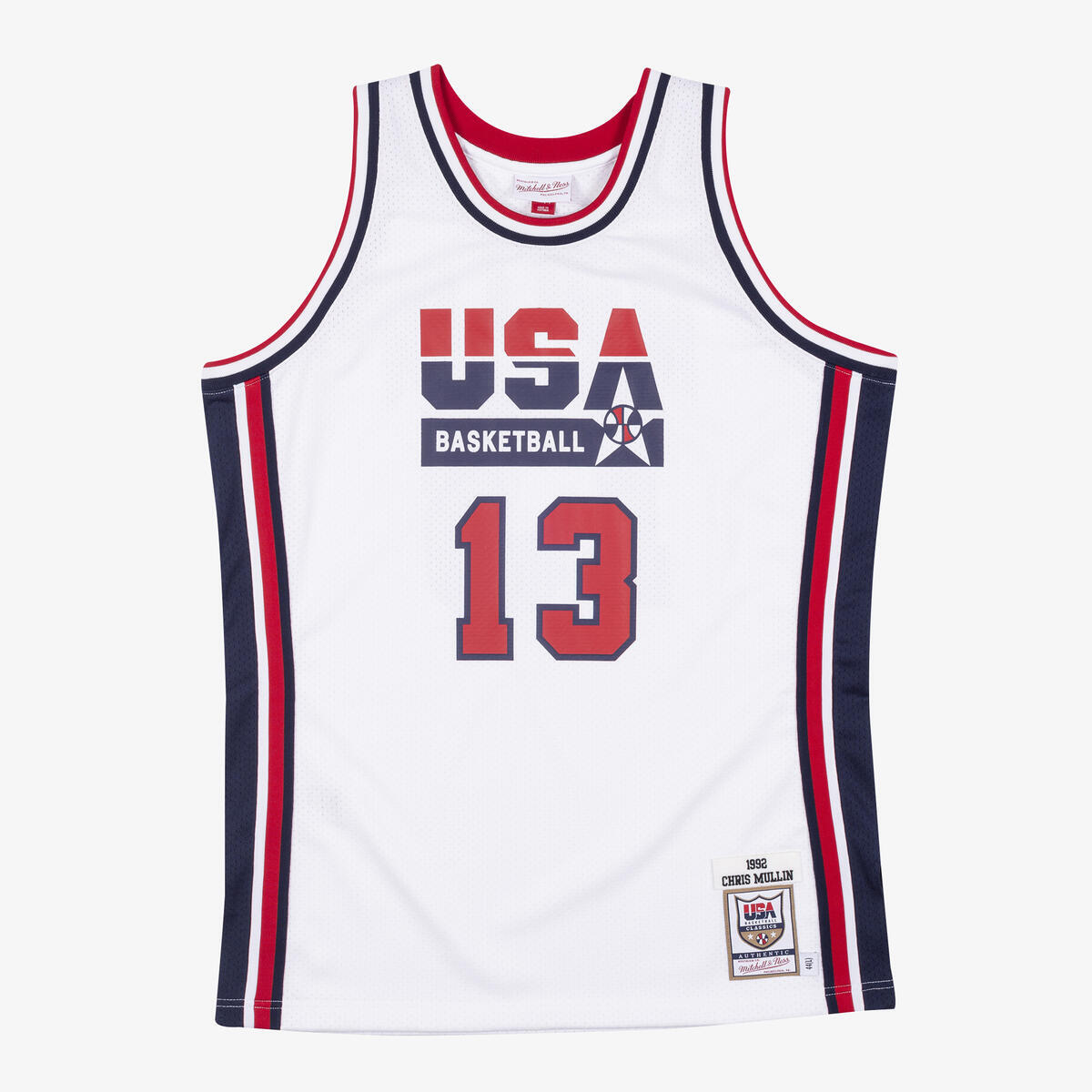 NBA AUTHENTIC JERSEY USA 1992 CHRIS MULLIN - White