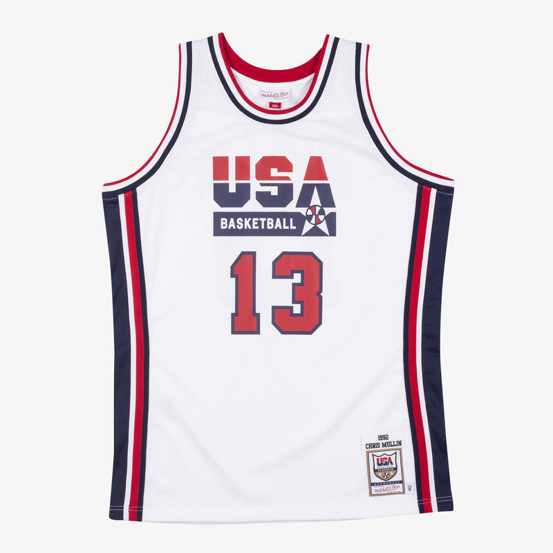 NBA AUTHENTIC JERSEY USA 1992 CHRIS MULLIN - White