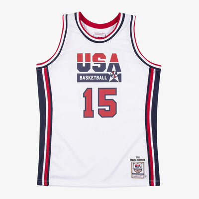 NBA AUTHENTIC JERSEY USA 1992 MAGIC JOHNSON - White