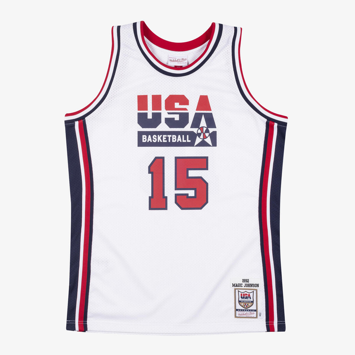 NBA AUTHENTIC JERSEY USA 1992 MAGIC JOHNSON - White