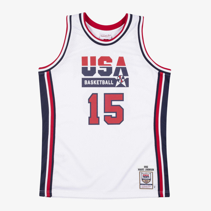 NBA AUTHENTIC JERSEY USA 1992 MAGIC JOHNSON - White