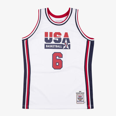 NBA AUTHENTIC JERSEY USA 1992 PATRICK EWING - White